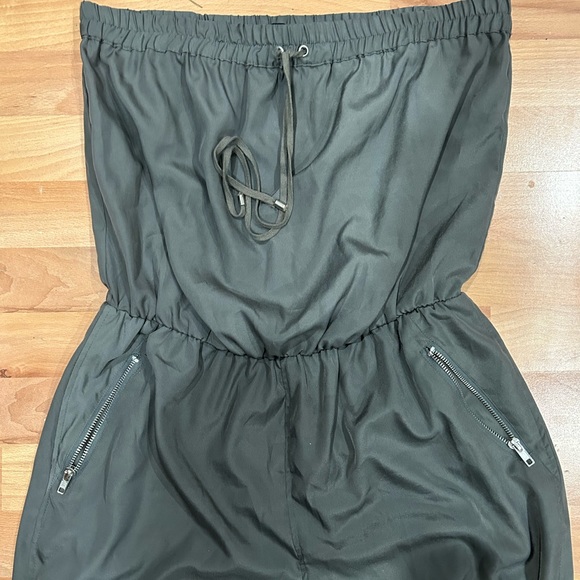 Dark Green Strapless Jumpsuit - Picture 4 of 4